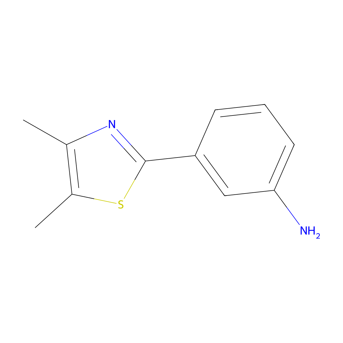 3-(4,5-Dimethyl-thiazol-2-yl)-phenylamine molecular structure, CAS 134811-94-2