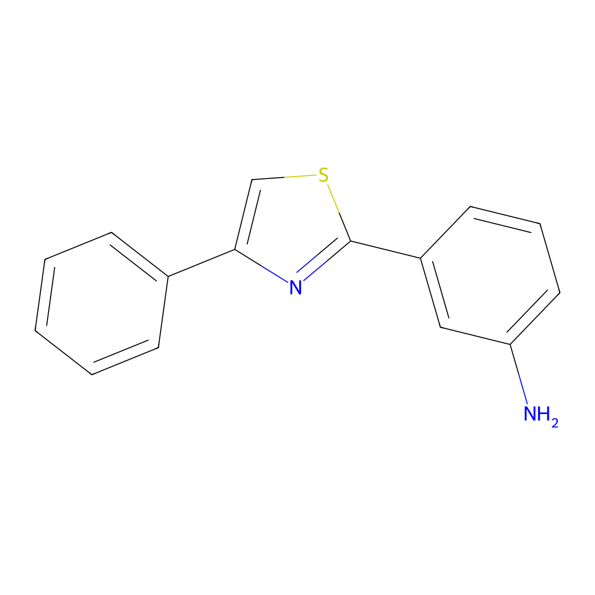 3-(4-Phenyl-thiazol-2-yl)-phenylamine molecular structure, CAS 134811-95-3