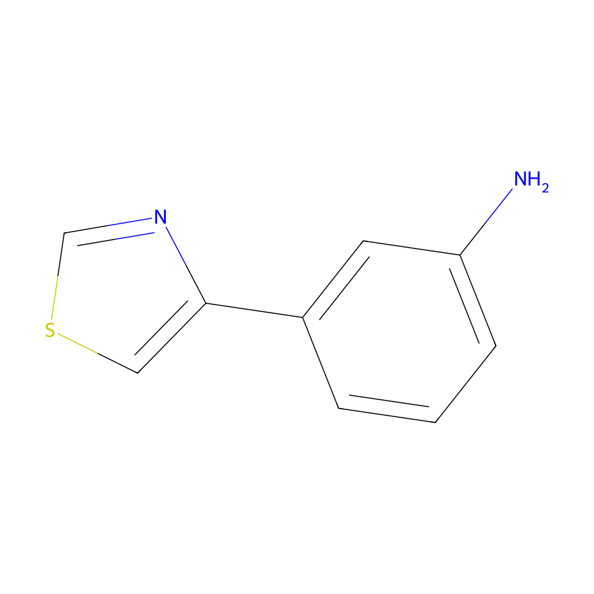 3-(1,3-Thiazol-4-yl)aniline molecular structure, CAS 134812-28-5