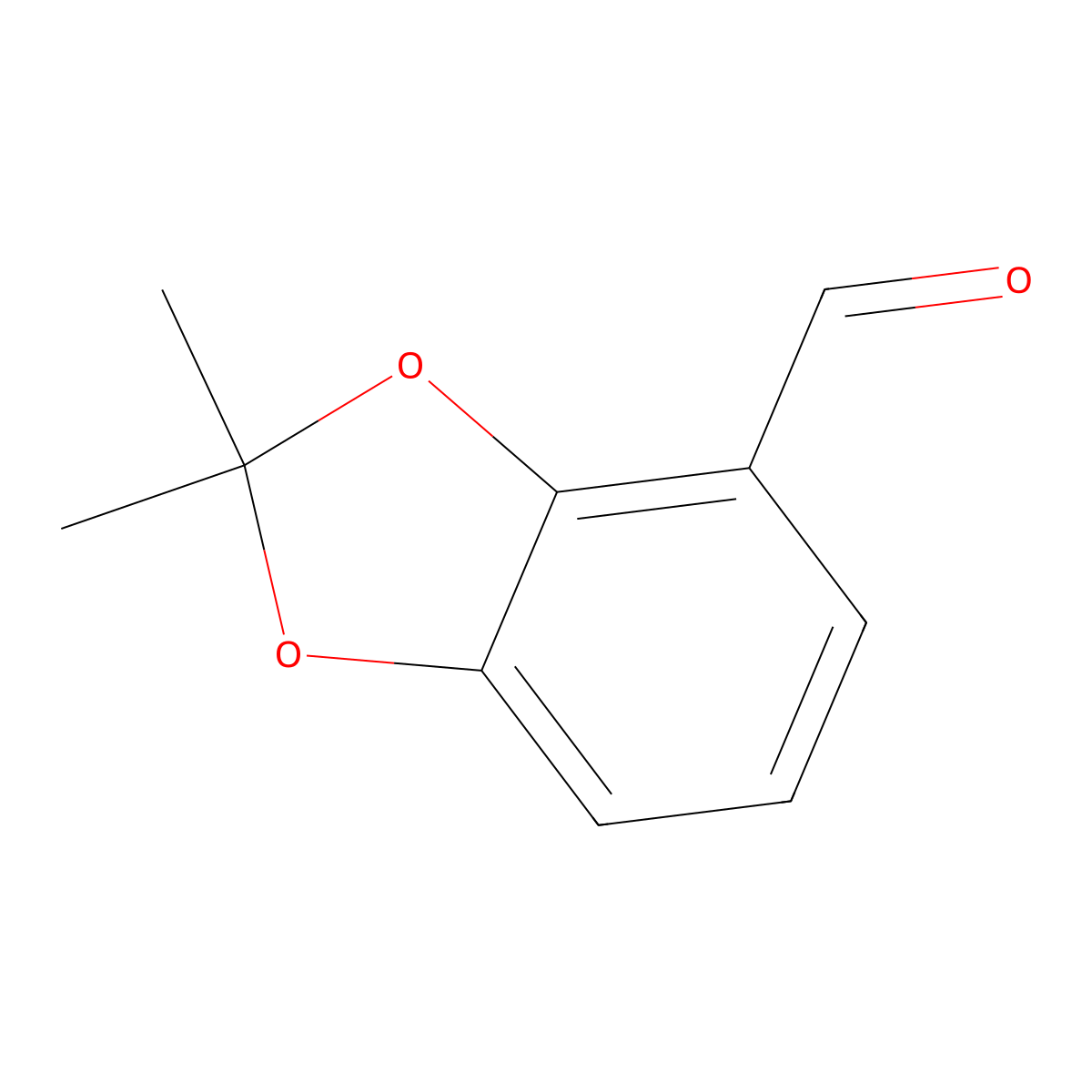 2,2-Dimethyl-1,3-dioxaindane-4-carbaldehyde molecular structure, CAS 134817-17-7