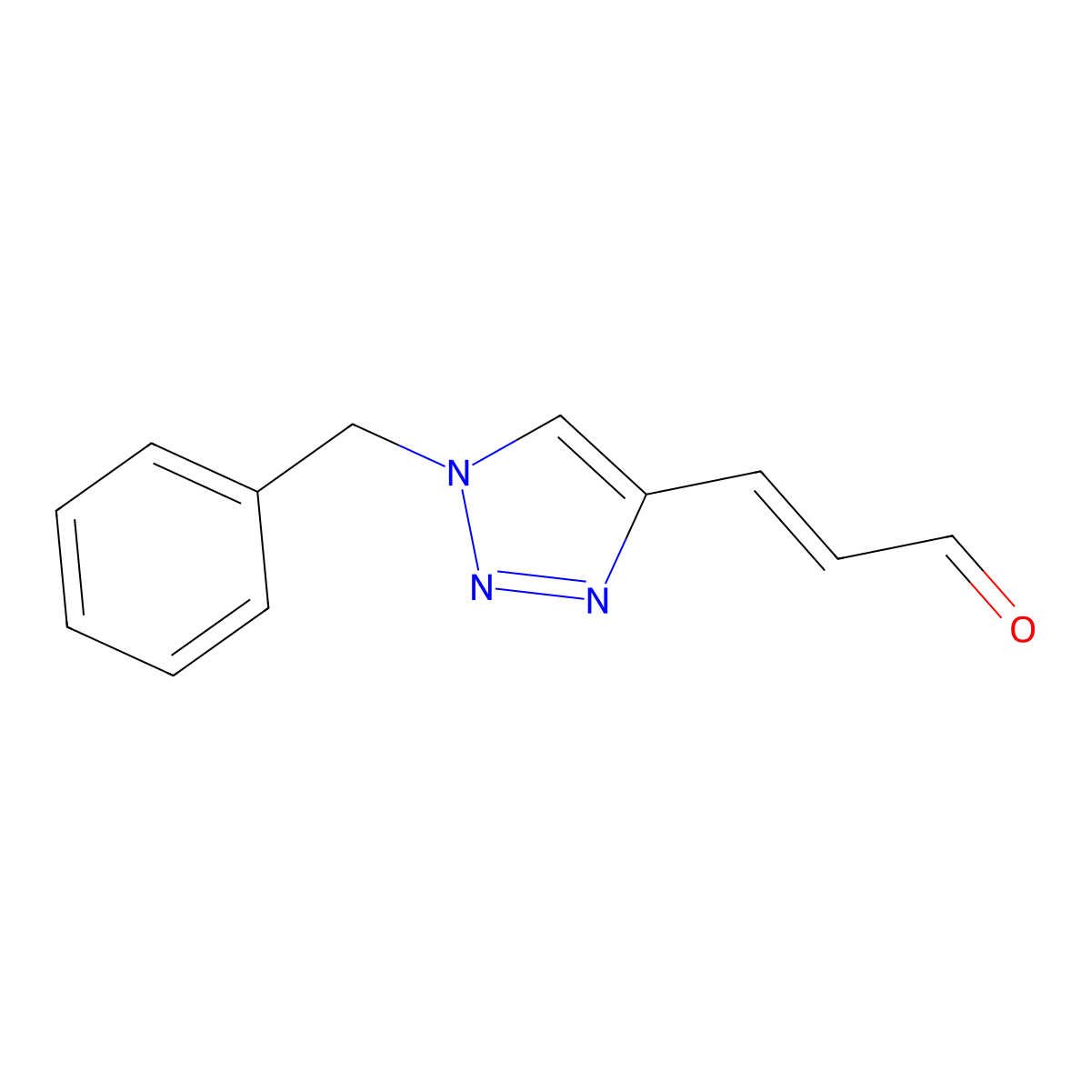 3-(1-Benzyltriazol-4-yl)prop-2-enal molecular structure, CAS 13482-78-5