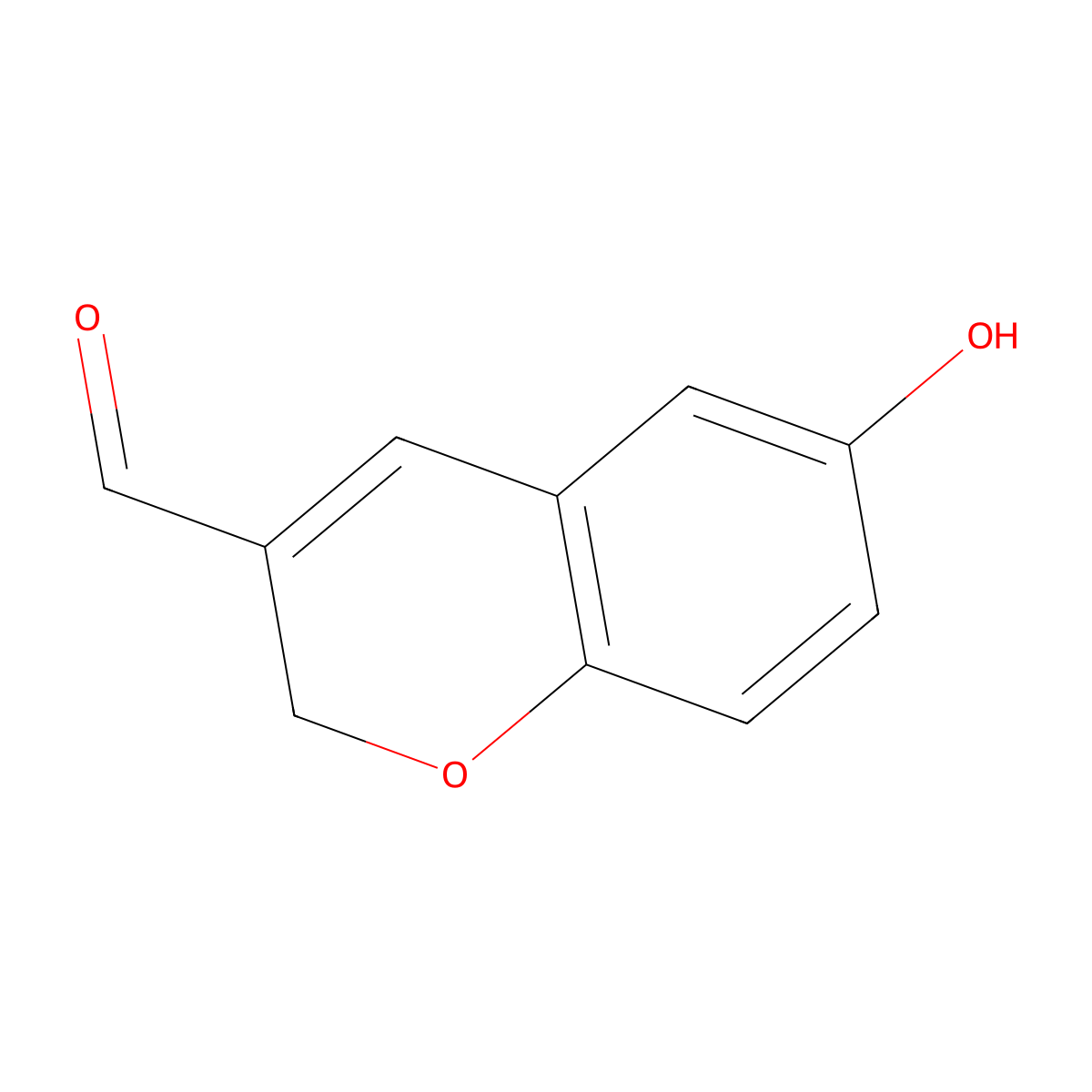 6-Hydroxychromene-3-carboxaldehyde molecular structure, CAS 134822-76-7