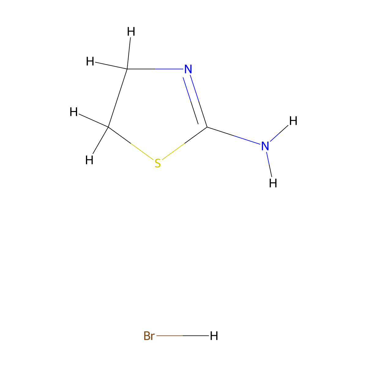 2-Iminothiazolidine hydrobromide molecular structure, CAS 13483-03-9