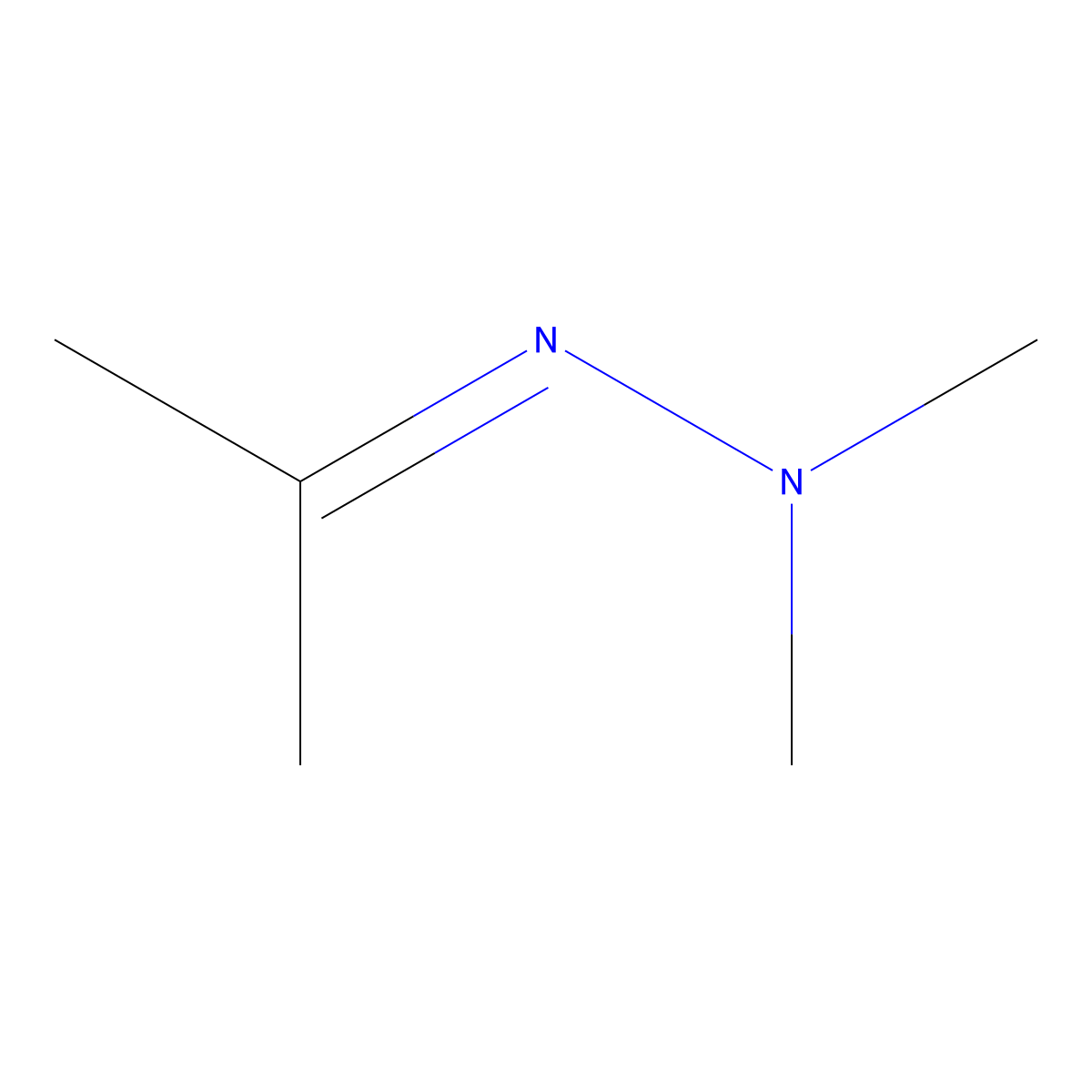 2-Propanone, dimethylhydrazone molecular structure, CAS 13483-31-3