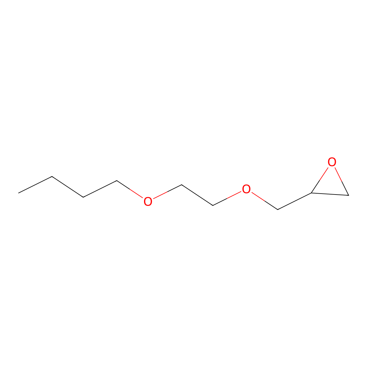 Oxirane, ((2-butoxyethoxy)methyl)- molecular structure, CAS 13483-47-1