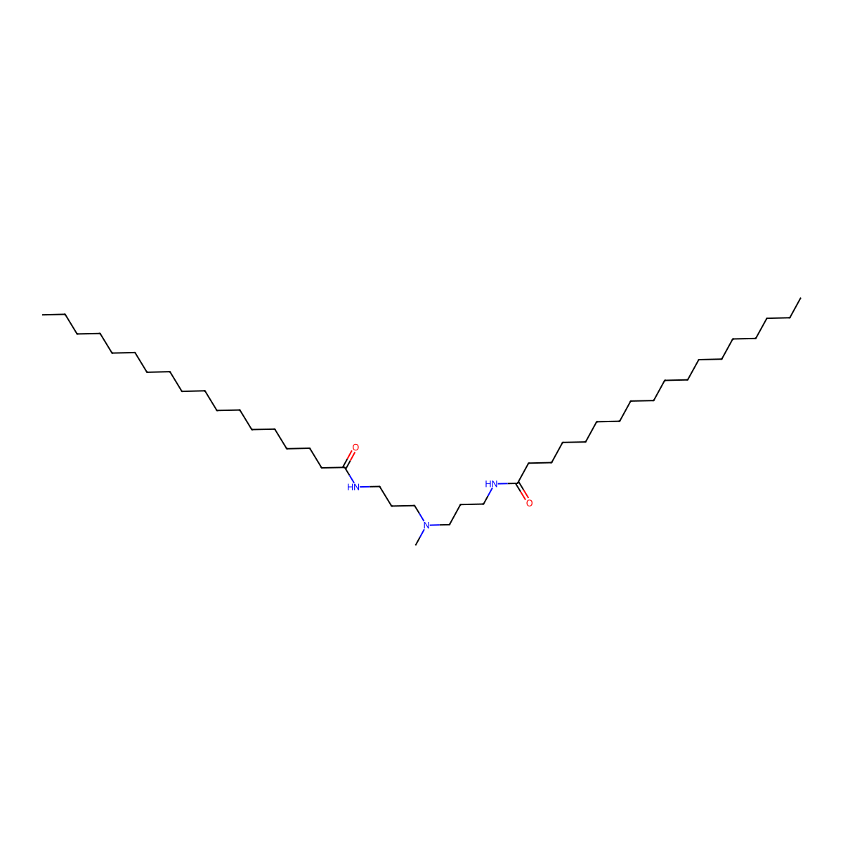 N,N'-((methylimino)bis(trimethylene))bis(stearamide) molecular structure, CAS 13483-58-4