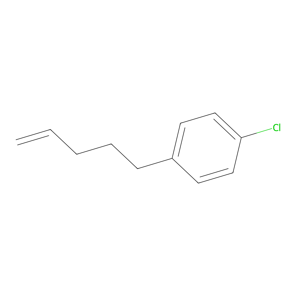 5-(4-Chlorophenyl)-1-pentene molecular structure, CAS 134831-42-8