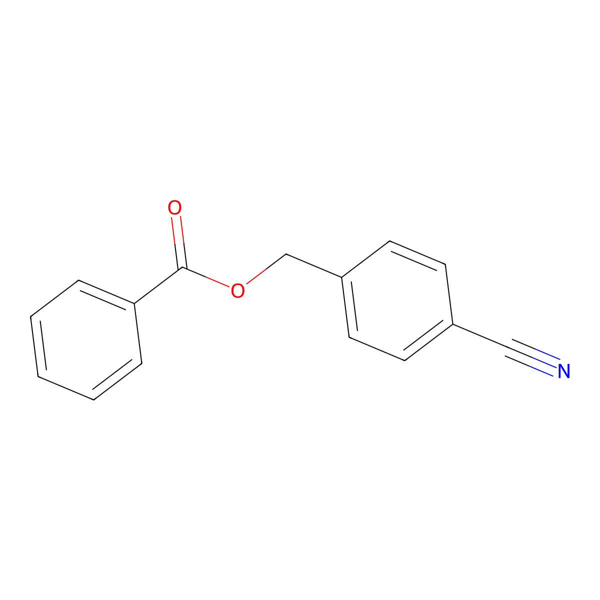 (4-Cyanophenyl)methyl benzoate molecular structure, CAS 134838-29-2
