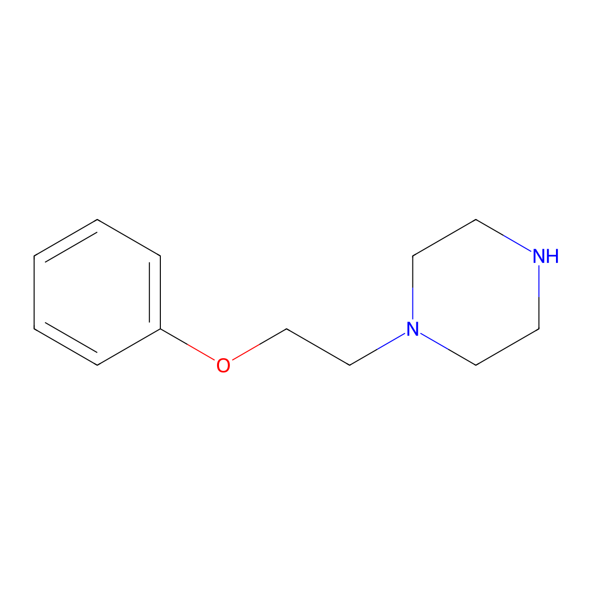 1-(2-Phenoxyethyl)piperazine molecular structure, CAS 13484-37-2
