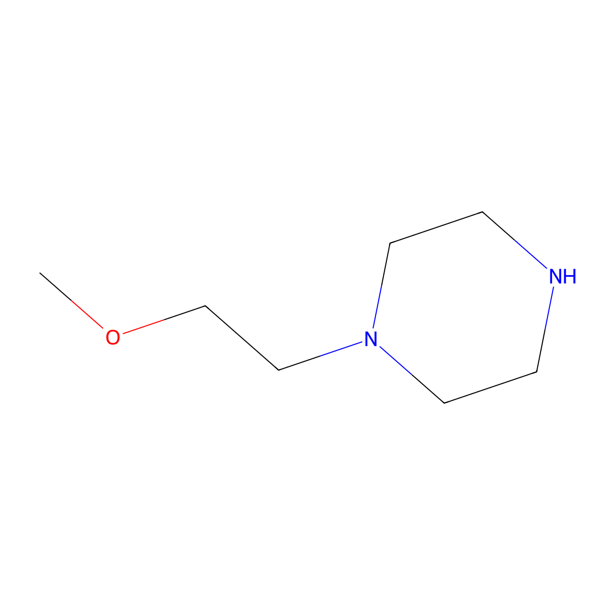 1-(2-Methoxyethyl)piperazine molecular structure, CAS 13484-40-7