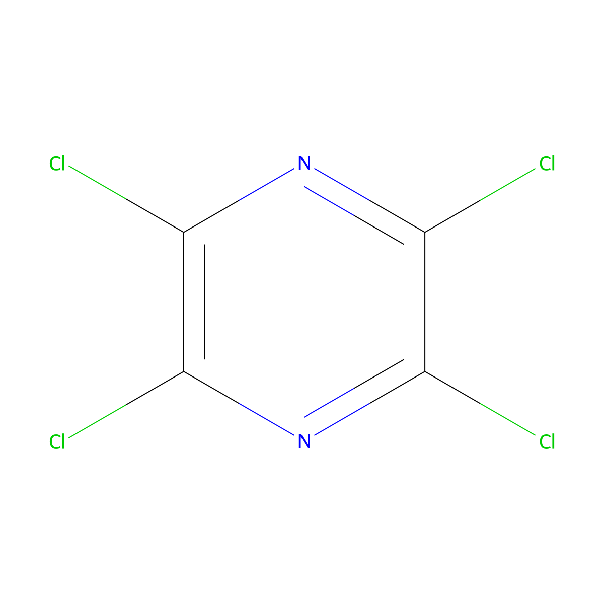 Tetrachloropyrazine molecular structure, CAS 13484-50-9