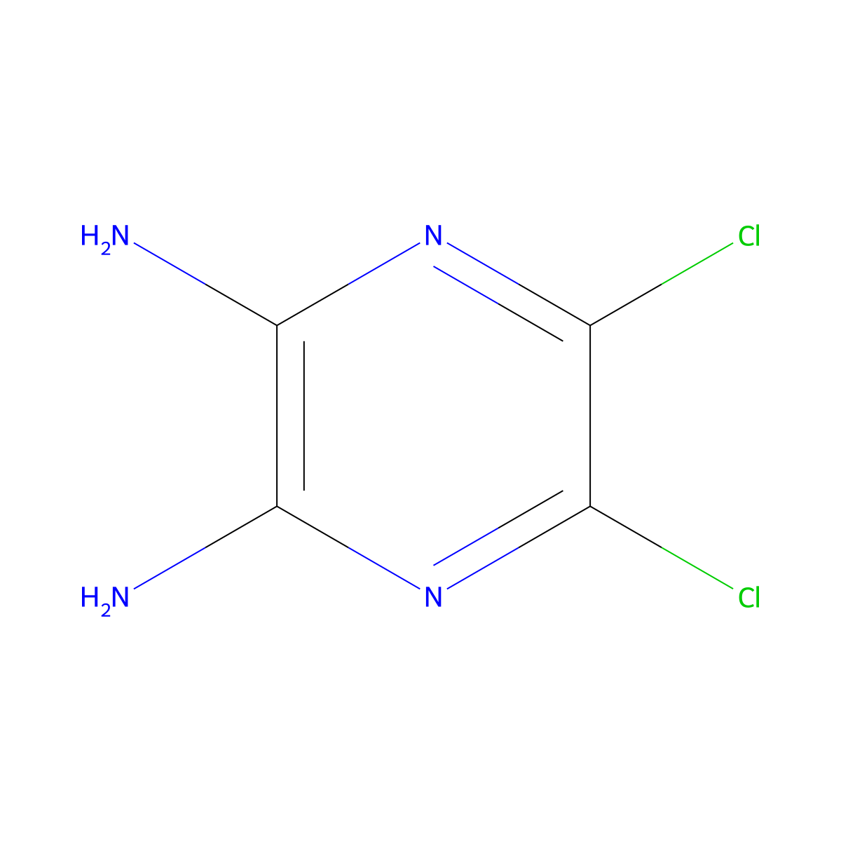 2,3-Diamino-5,6-dichloropyrazine molecular structure, CAS 13484-57-6