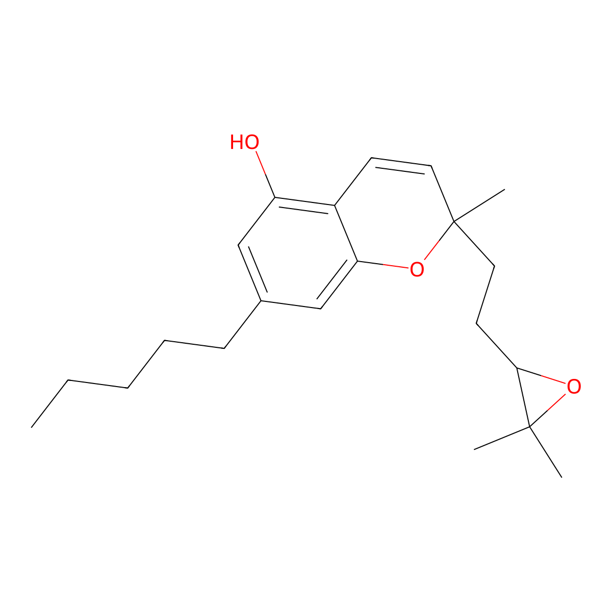 (+/-)-6',7'-epoxy Cannabichromene molecular structure, CAS 134840-95-2