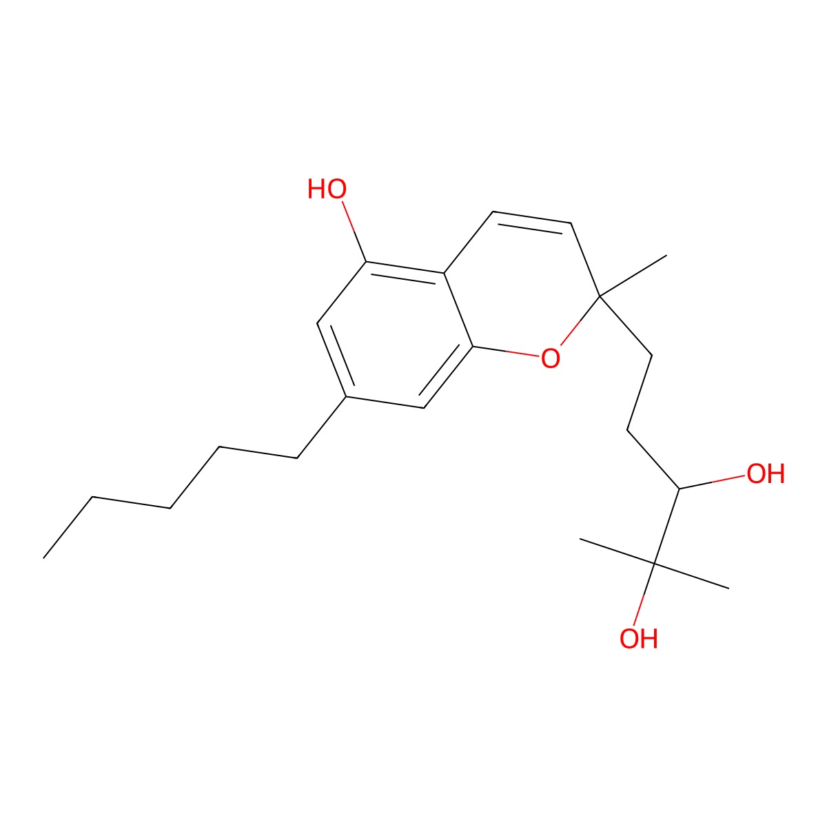 (+/-)-6',7'-dihydroxy Cannabichromene molecular structure, CAS 134840-96-3