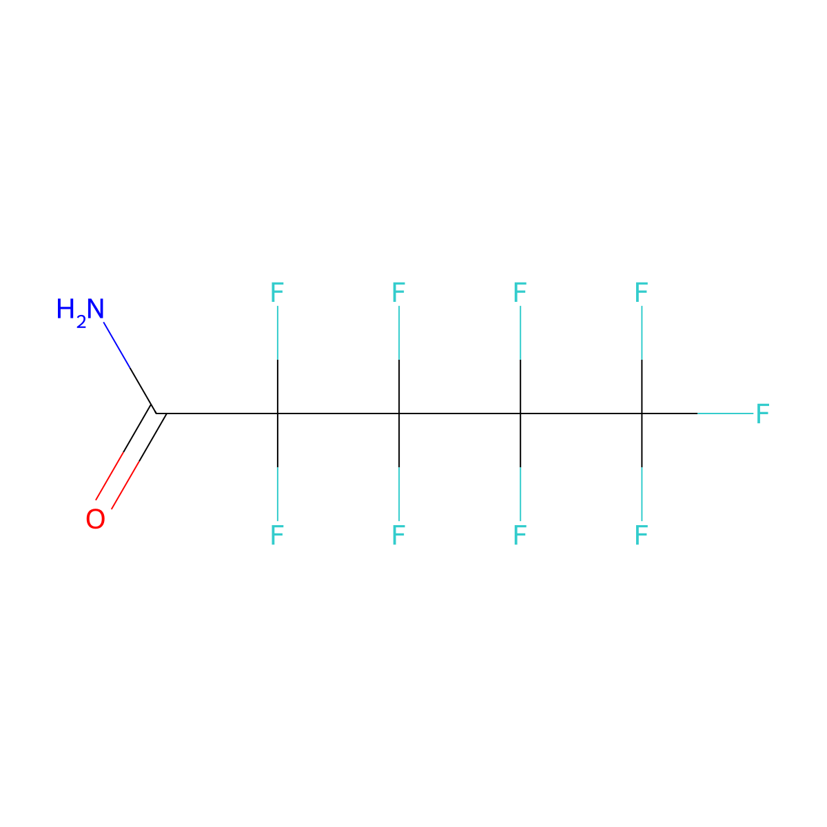 Nonafluoropentanamide molecular structure, CAS 13485-61-5