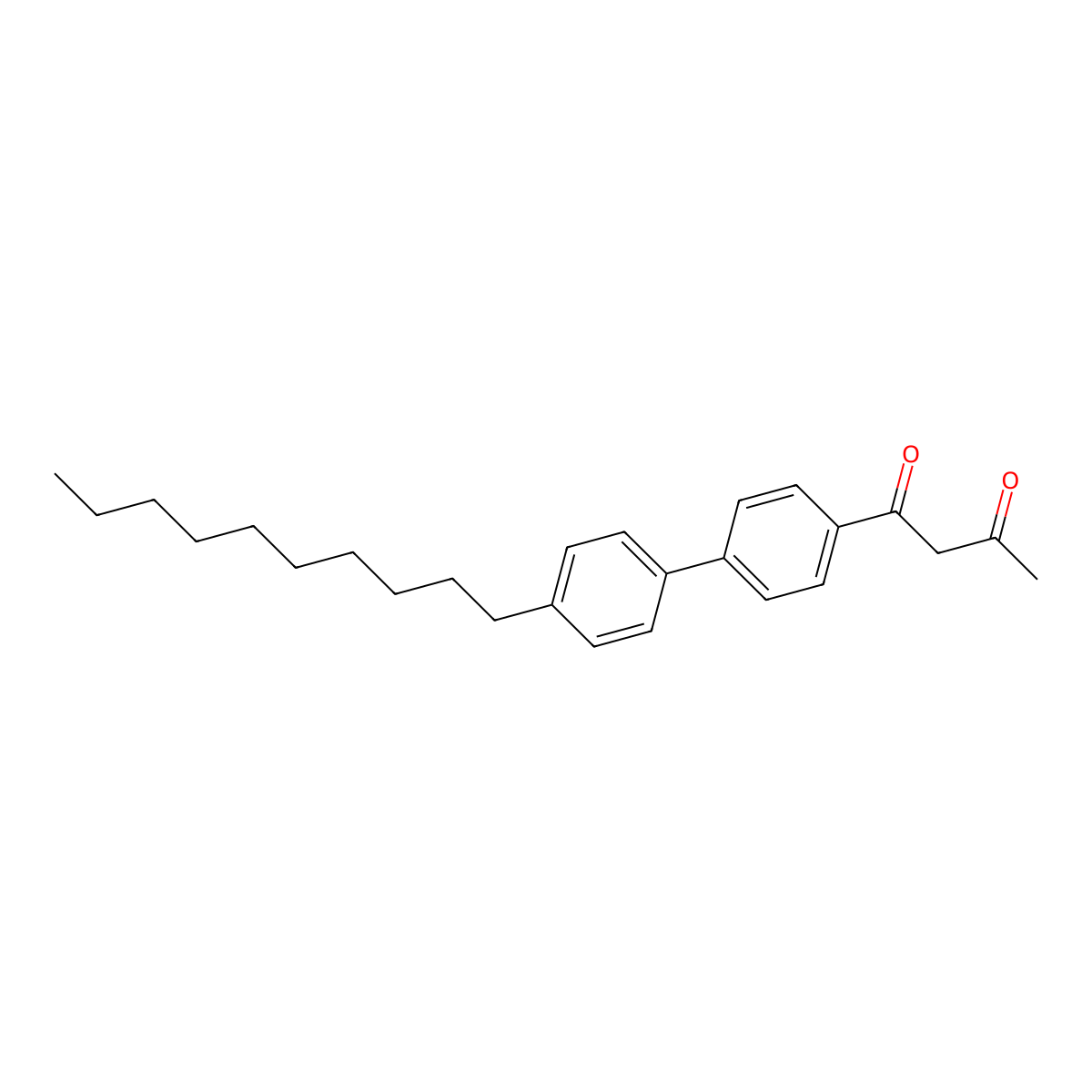 1-(4'-Decyl[1,1'-biphenyl]-4-yl)-1,3-butanedione molecular structure, CAS 134855-48-4