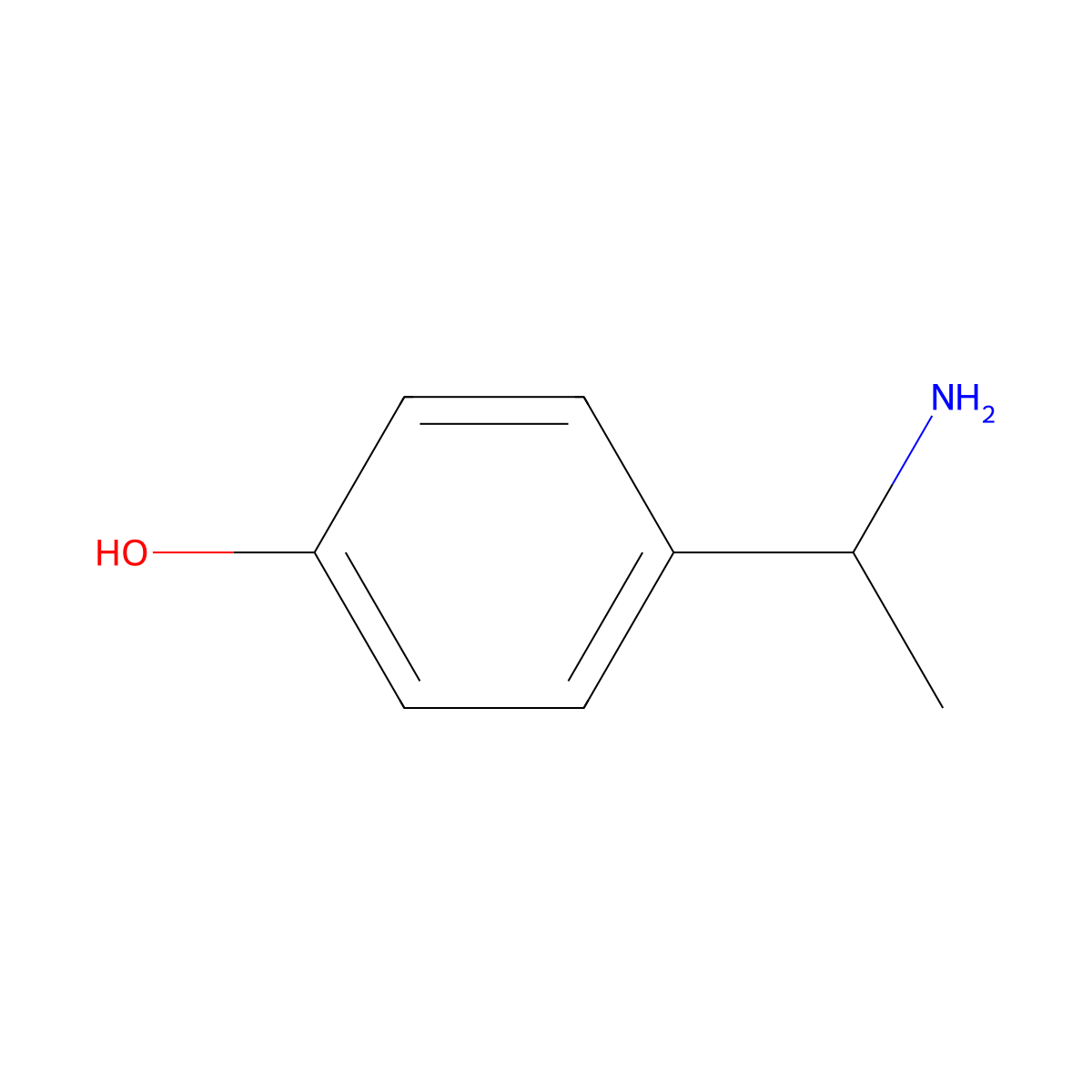 4-(1-Aminoethyl)phenol molecular structure, CAS 134855-87-1