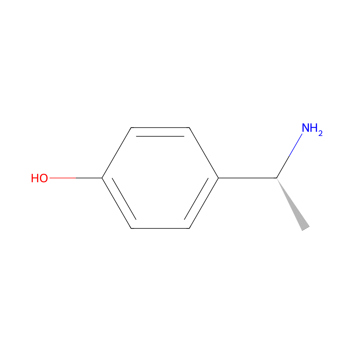 4-((1R)-1-Aminoethyl)phenol molecular structure, CAS 134855-88-2