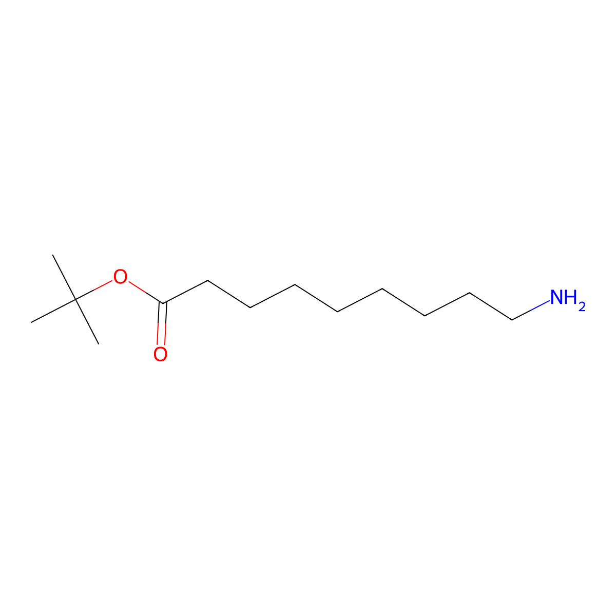 Tert-butyl 9-aminononanoate molecular structure, CAS 134857-22-0