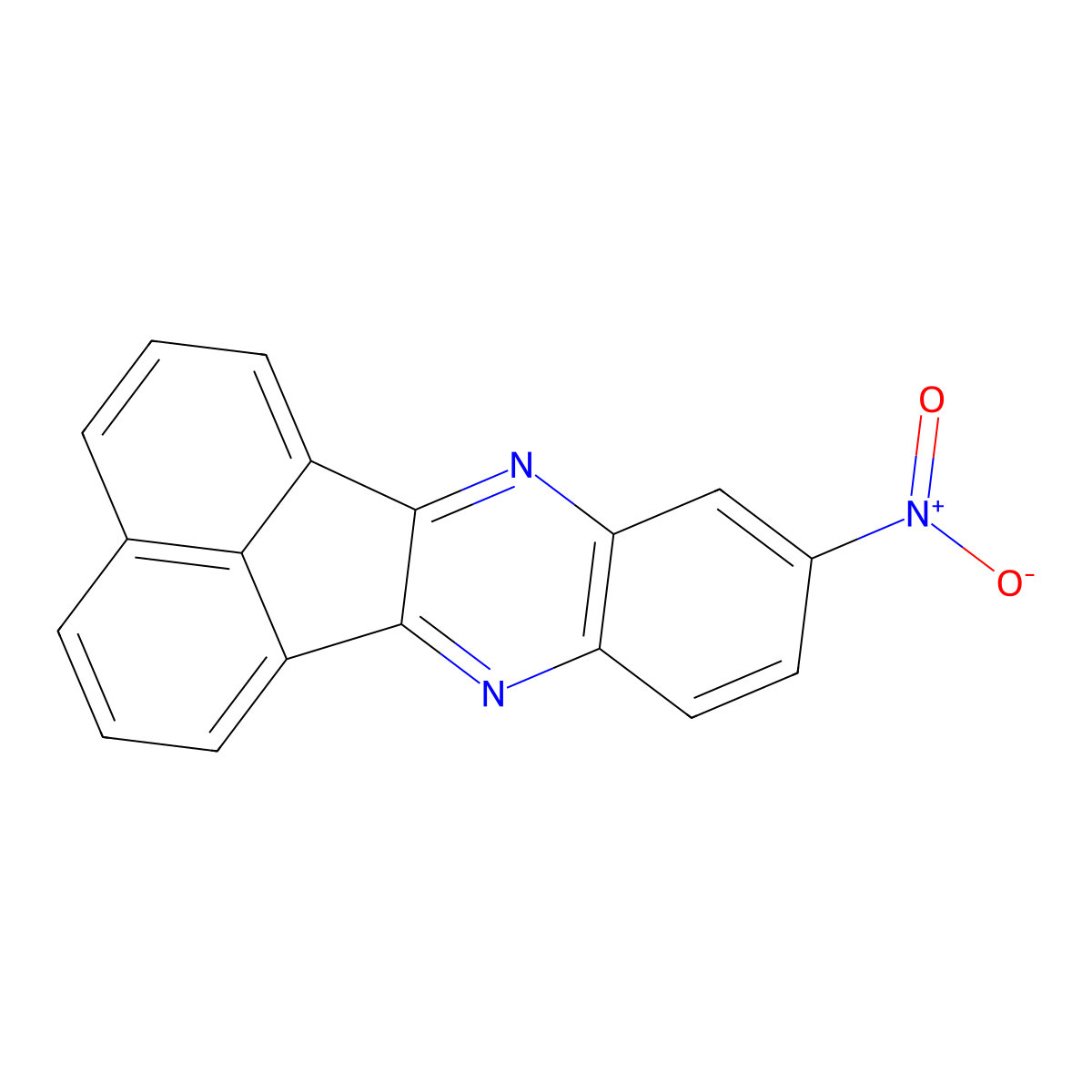 9-Nitroacenaphtho(1,2-b)quinoxaline molecular structure, CAS 134859-12-4
