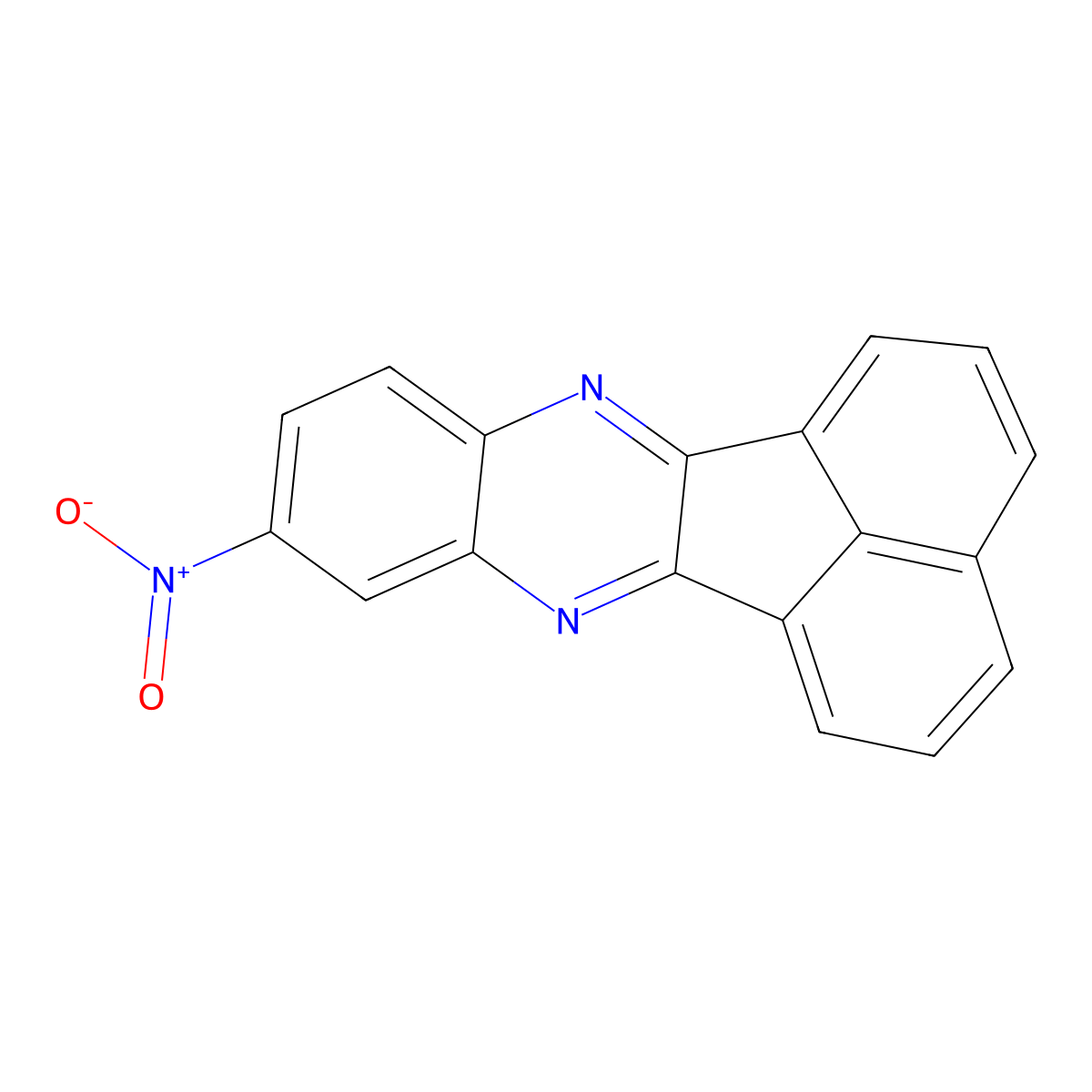 9-Nitroacenaphtho(1,2-b)quinoxaline molecular structure, CAS 134859-12-4