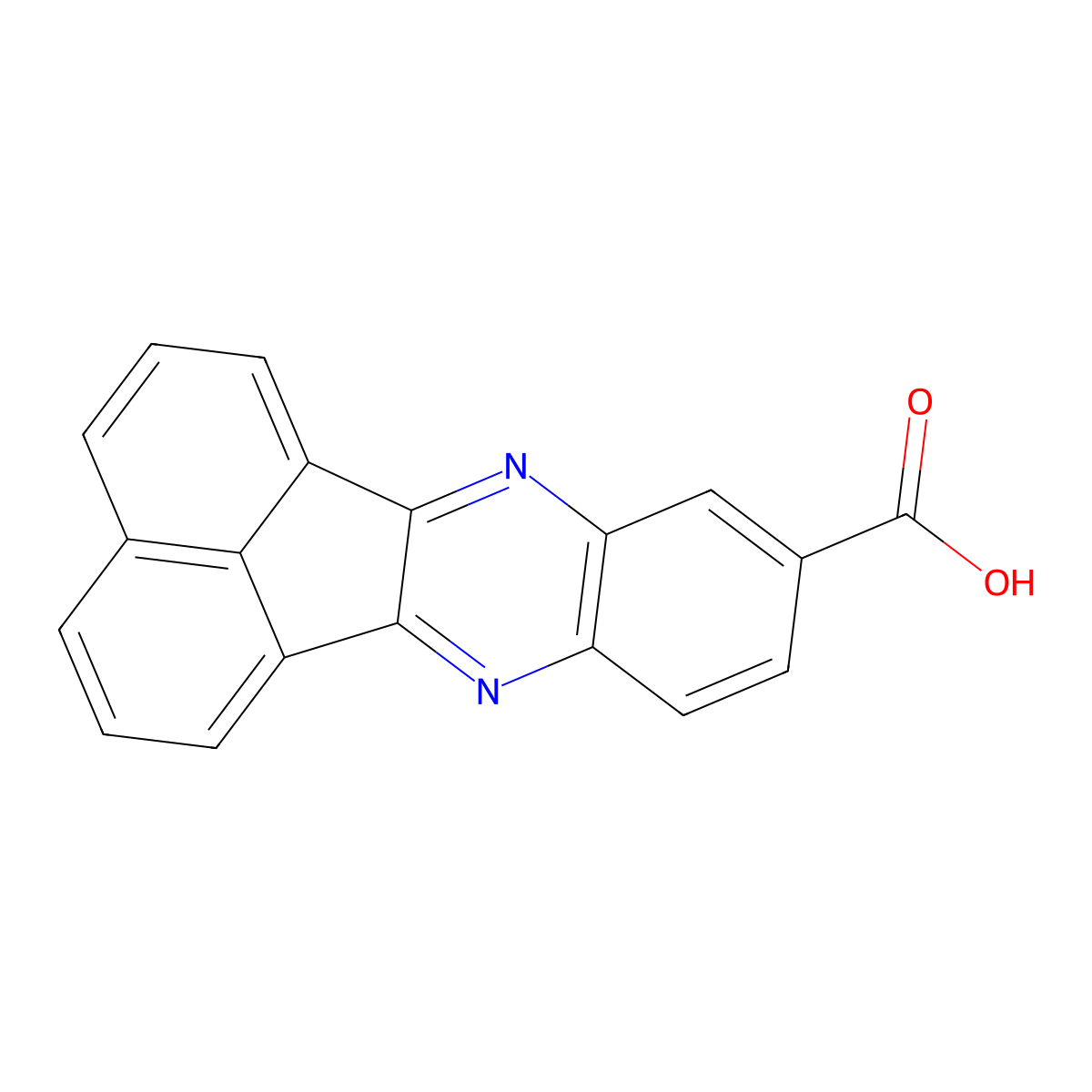 Acenaphtho[1,2-b]quinoxaline-9-carboxylic acid molecular structure, CAS 134859-13-5
