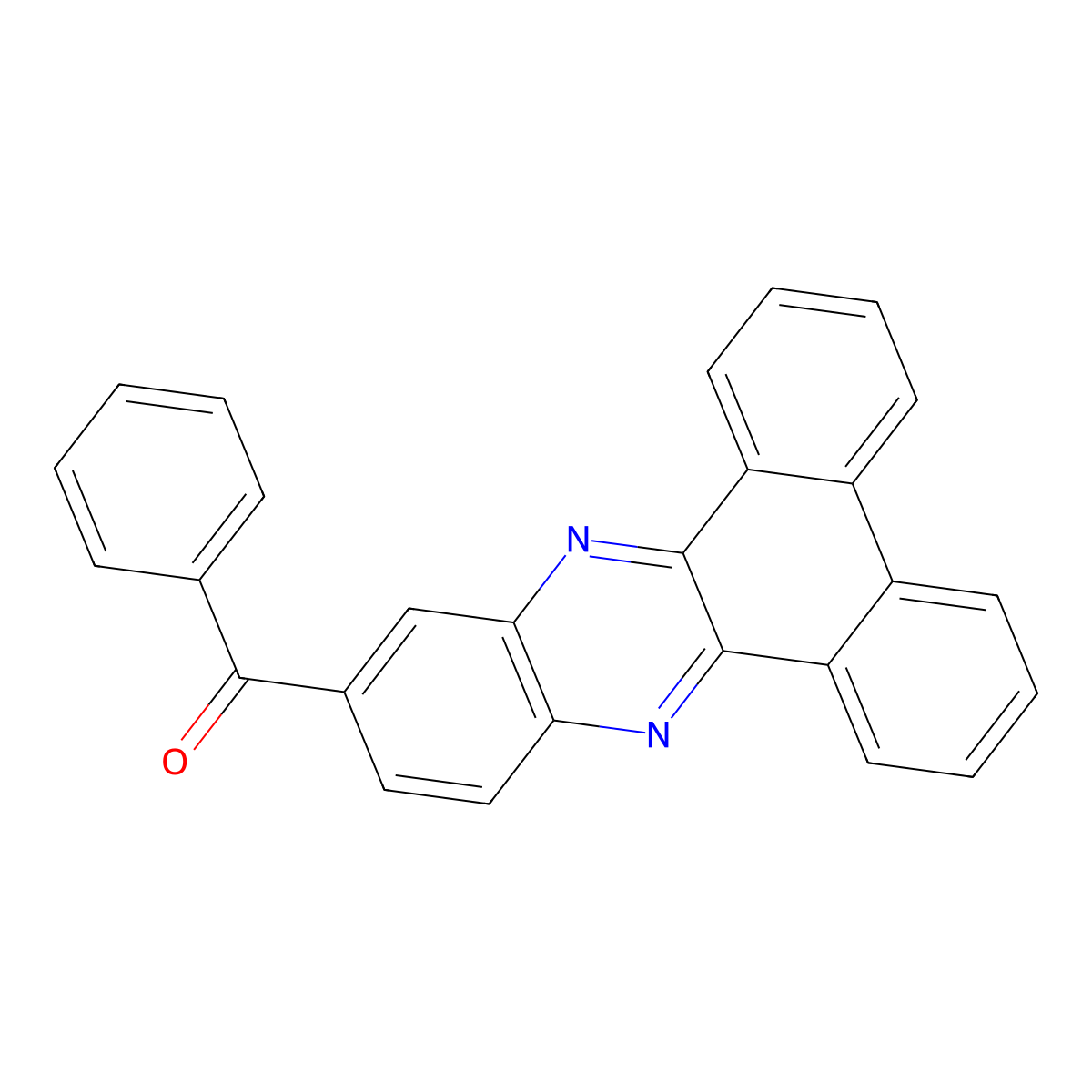 Phenanthro[9,10-b]quinoxalin-11-yl(phenyl)methanone molecular structure, CAS 134859-18-0