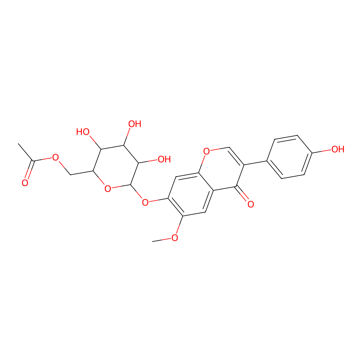 6''-O-Acetylglycitin molecular structure, CAS 134859-96-4