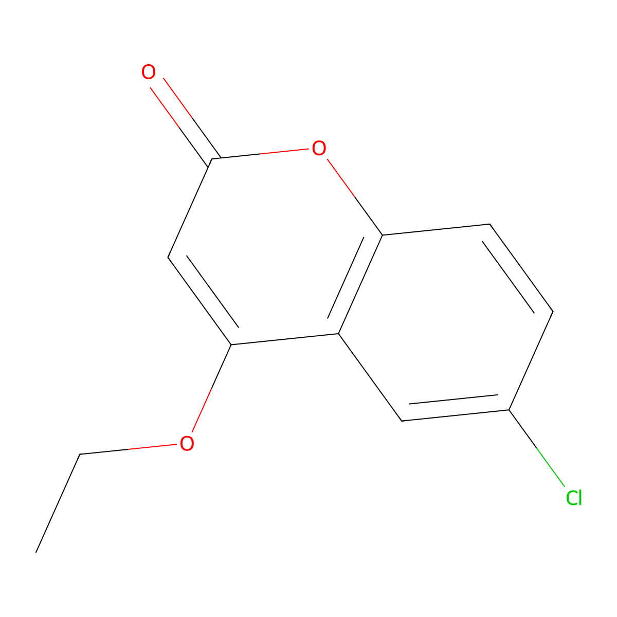 6-Chloro-4-ethoxychromen-2-one molecular structure, CAS 134861-77-1