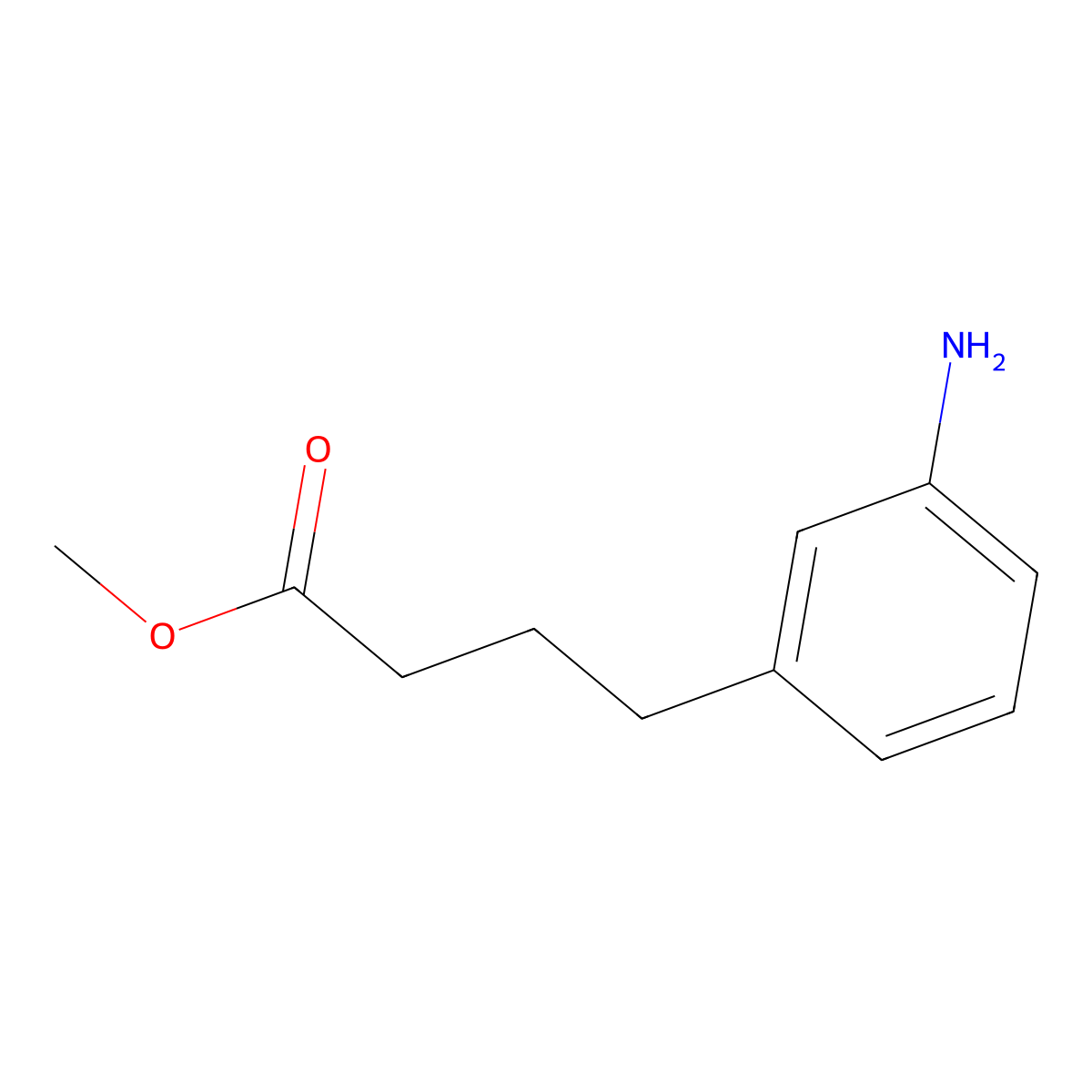 Methyl 4-(3-aminophenyl)butanoate molecular structure, CAS 134862-17-2