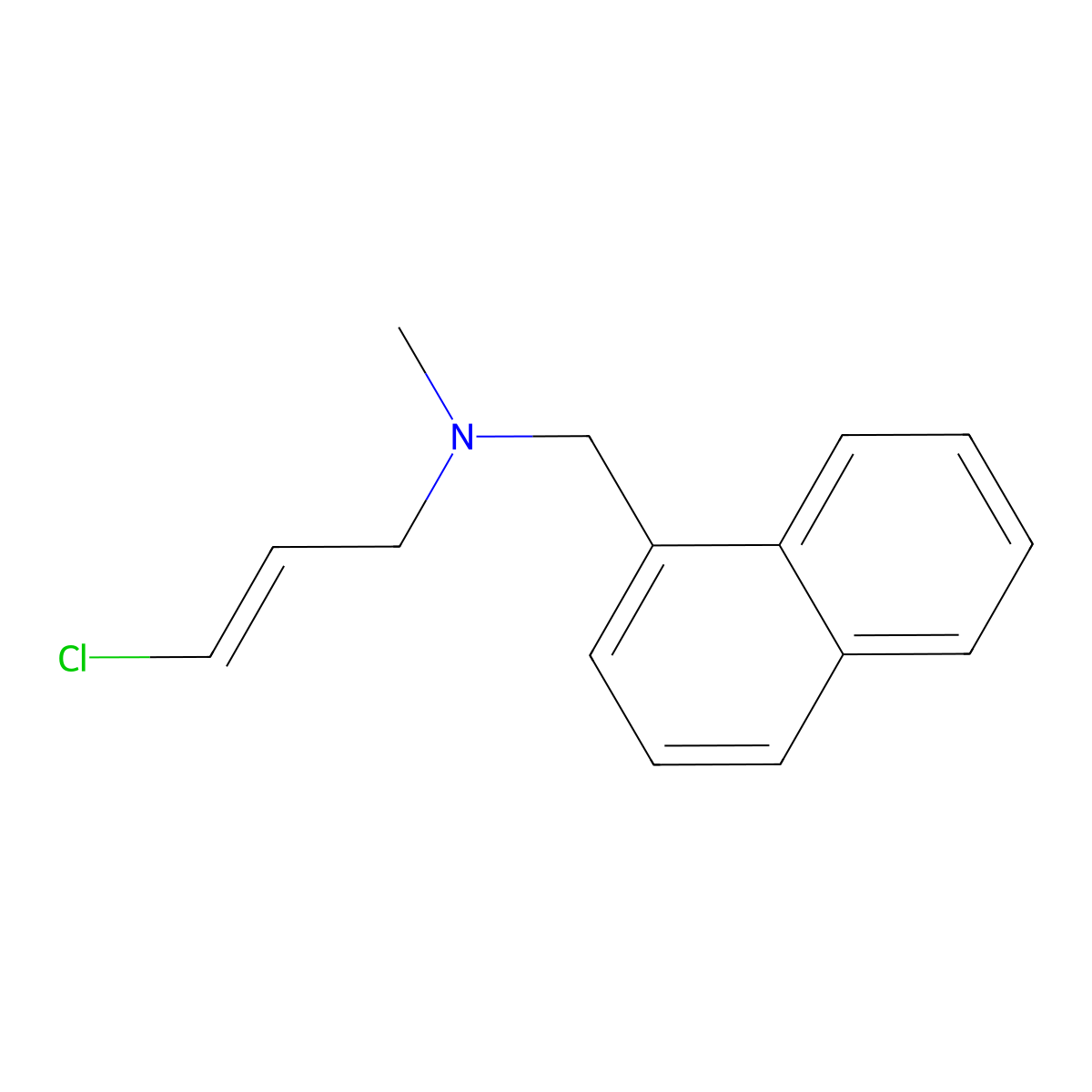(E)-3-Chloro-N-methyl-N-(1-naphthylmethyl)-2-propen-1-amine molecular structure, CAS 134865-58-0