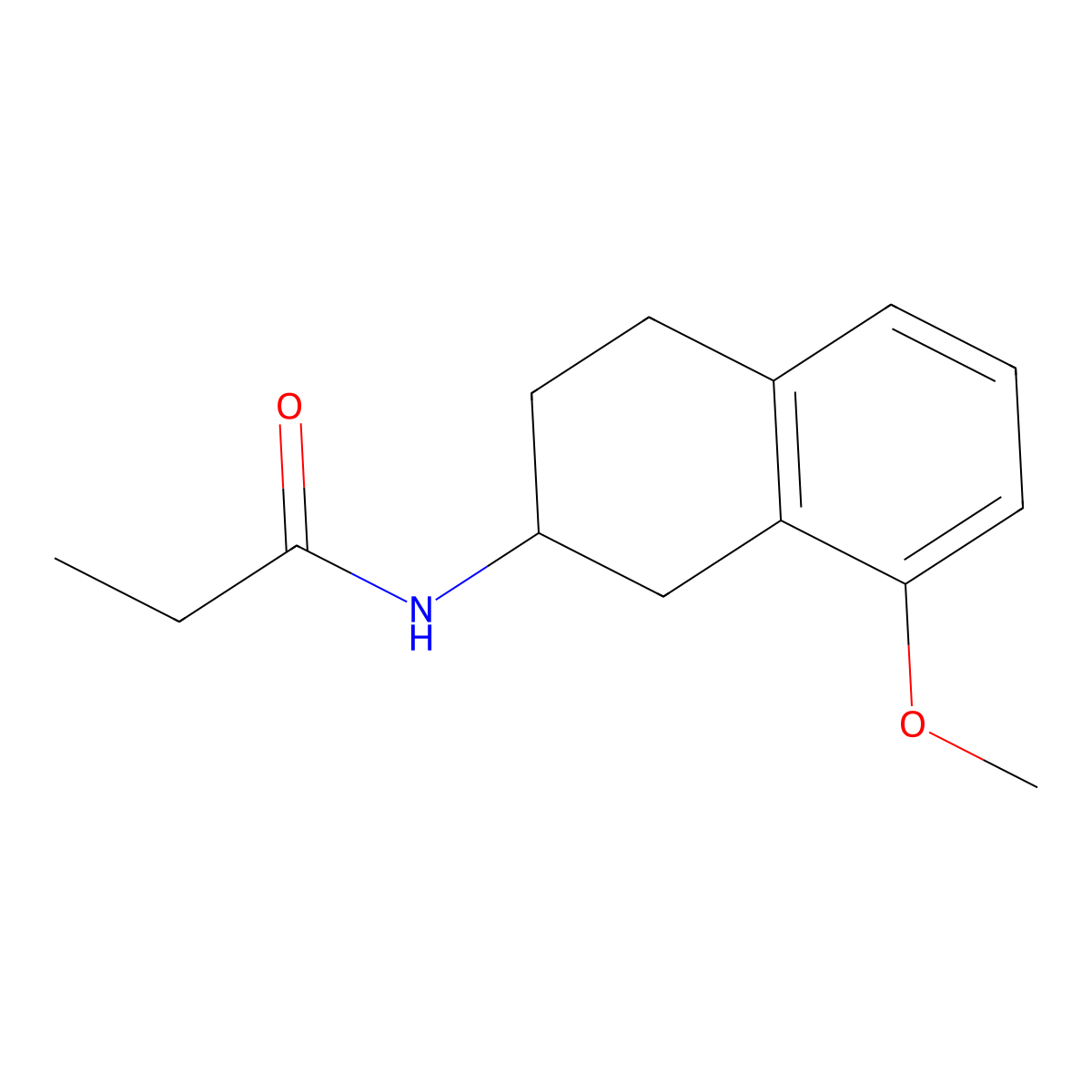 8-Methoxy-2-propionamidotetralin molecular structure, CAS 134865-70-6