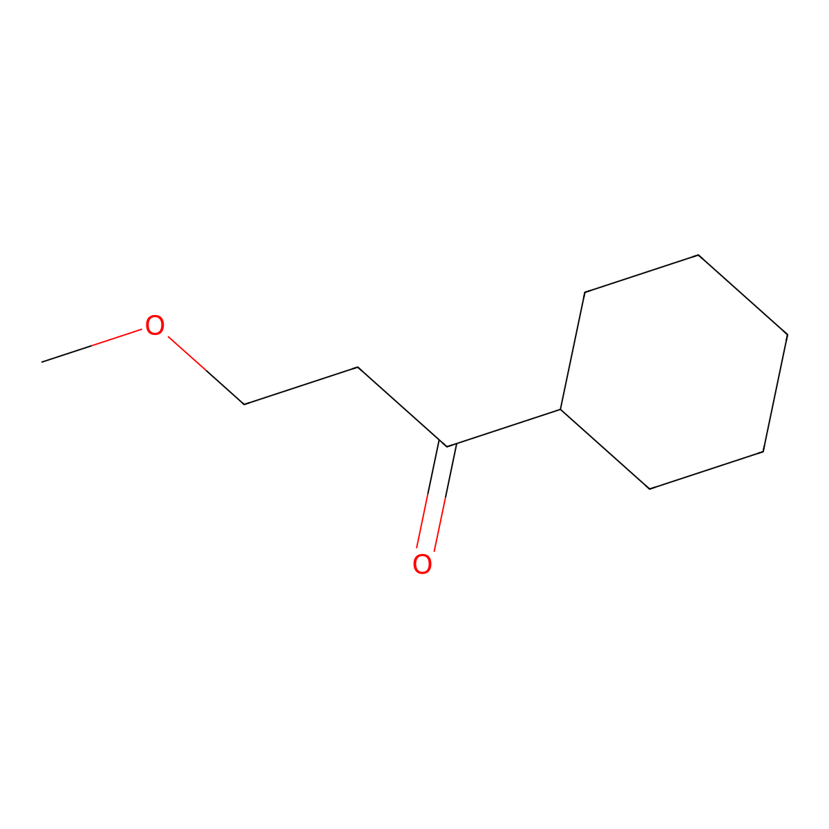 1-Cyclohexyl-3-methoxypropan-1-one molecular structure, CAS 13487-14-4