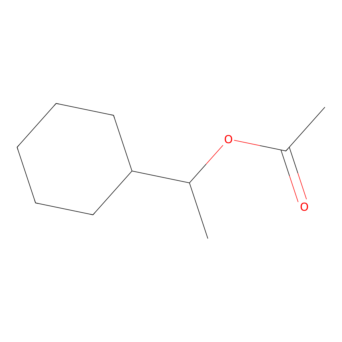 Cyclohexylmethylcarbinyl acetate molecular structure, CAS 13487-27-9