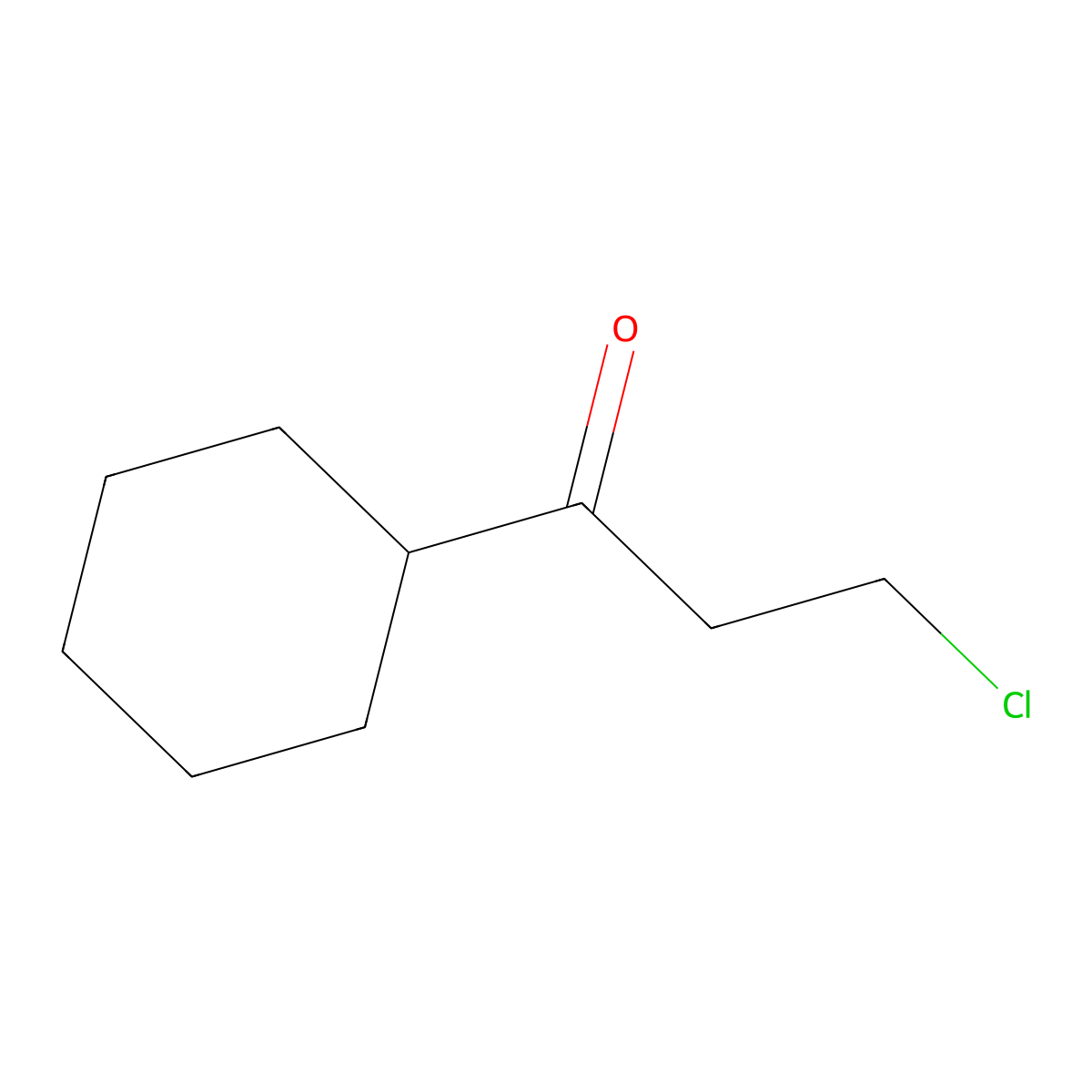 3-Chloro-1-cyclohexylpropan-1-one molecular structure, CAS 13487-73-5