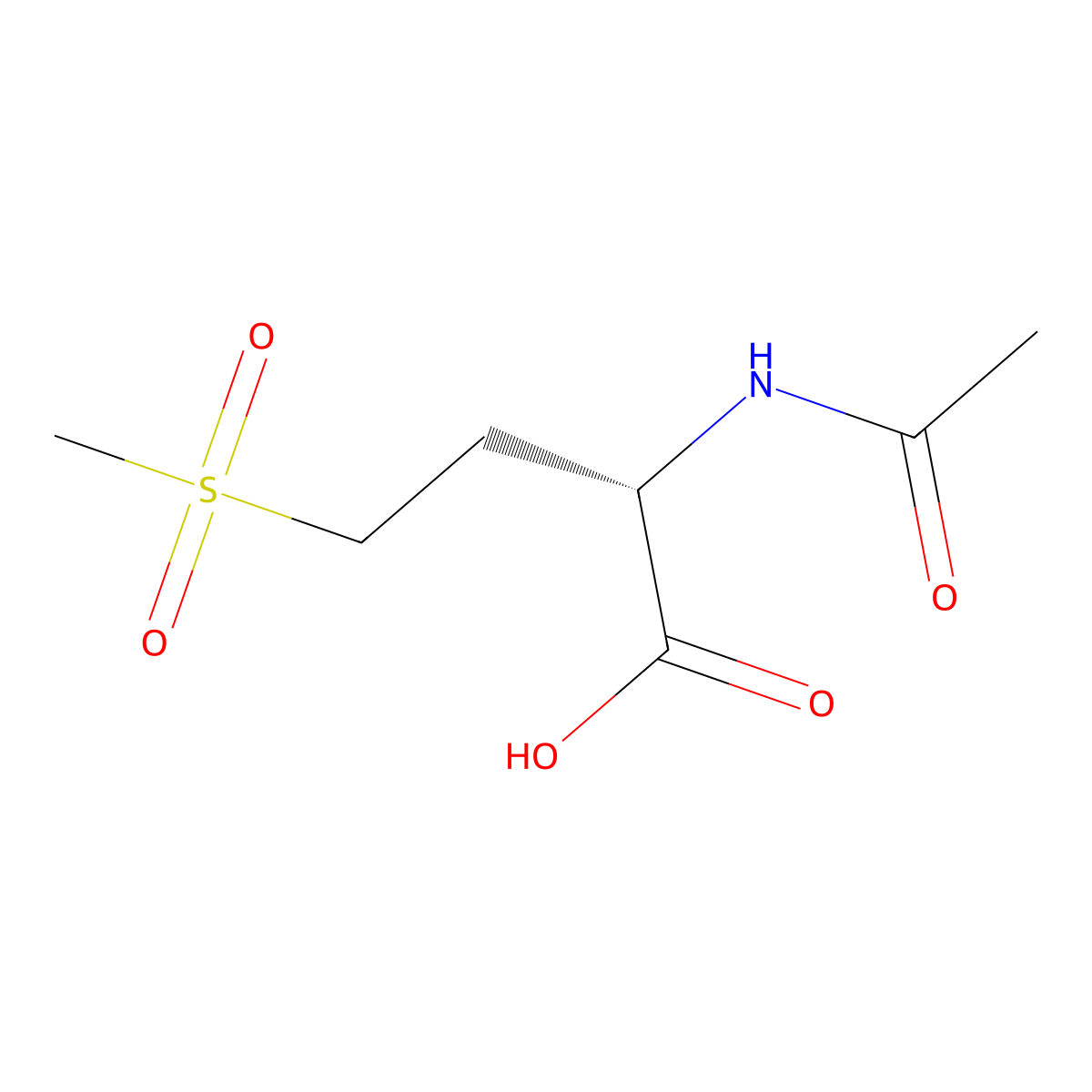 N-acetylmethionine sulfone molecular structure, CAS 134870-73-8