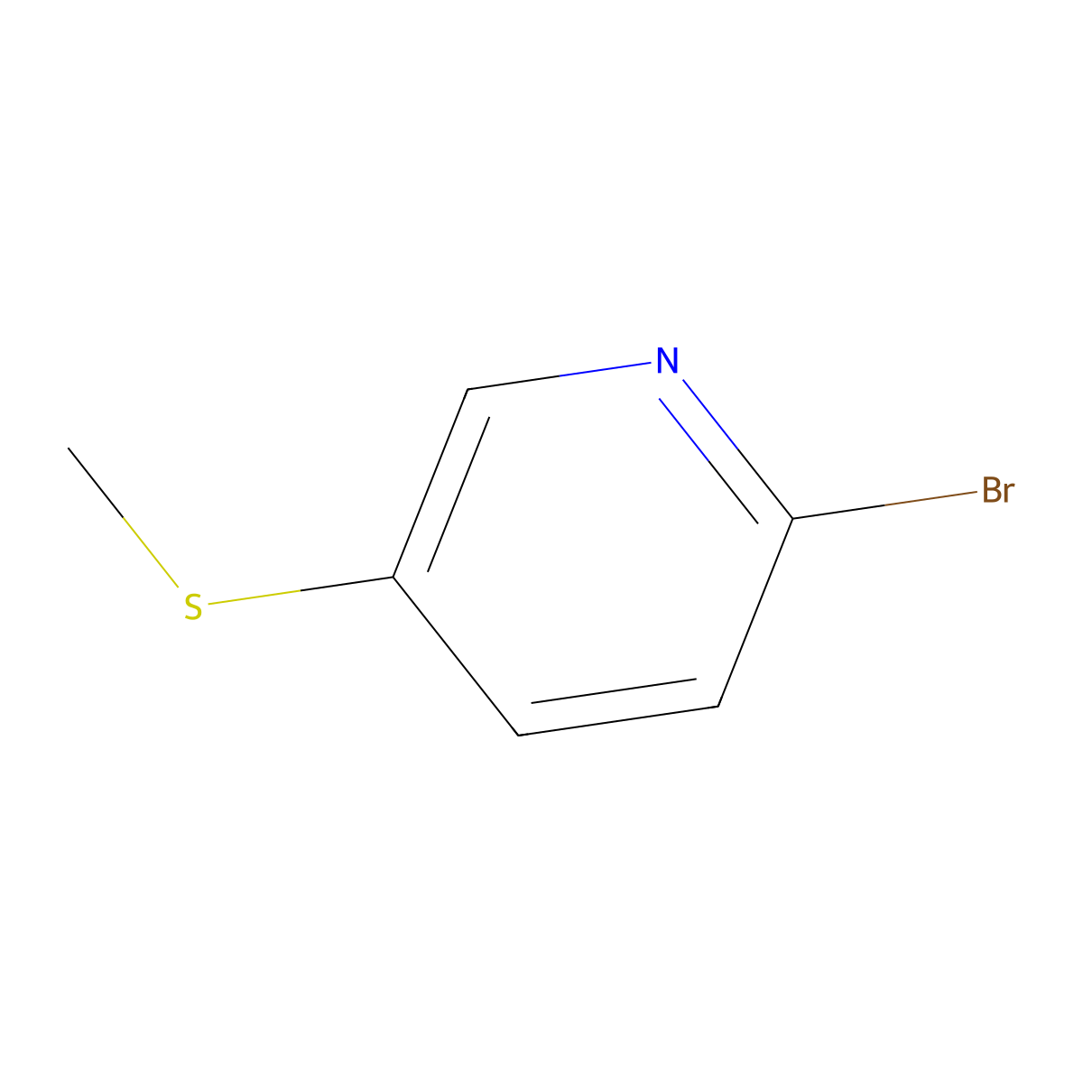 2-Bromo-5-(methylthio)pyridine molecular structure, CAS 134872-23-4