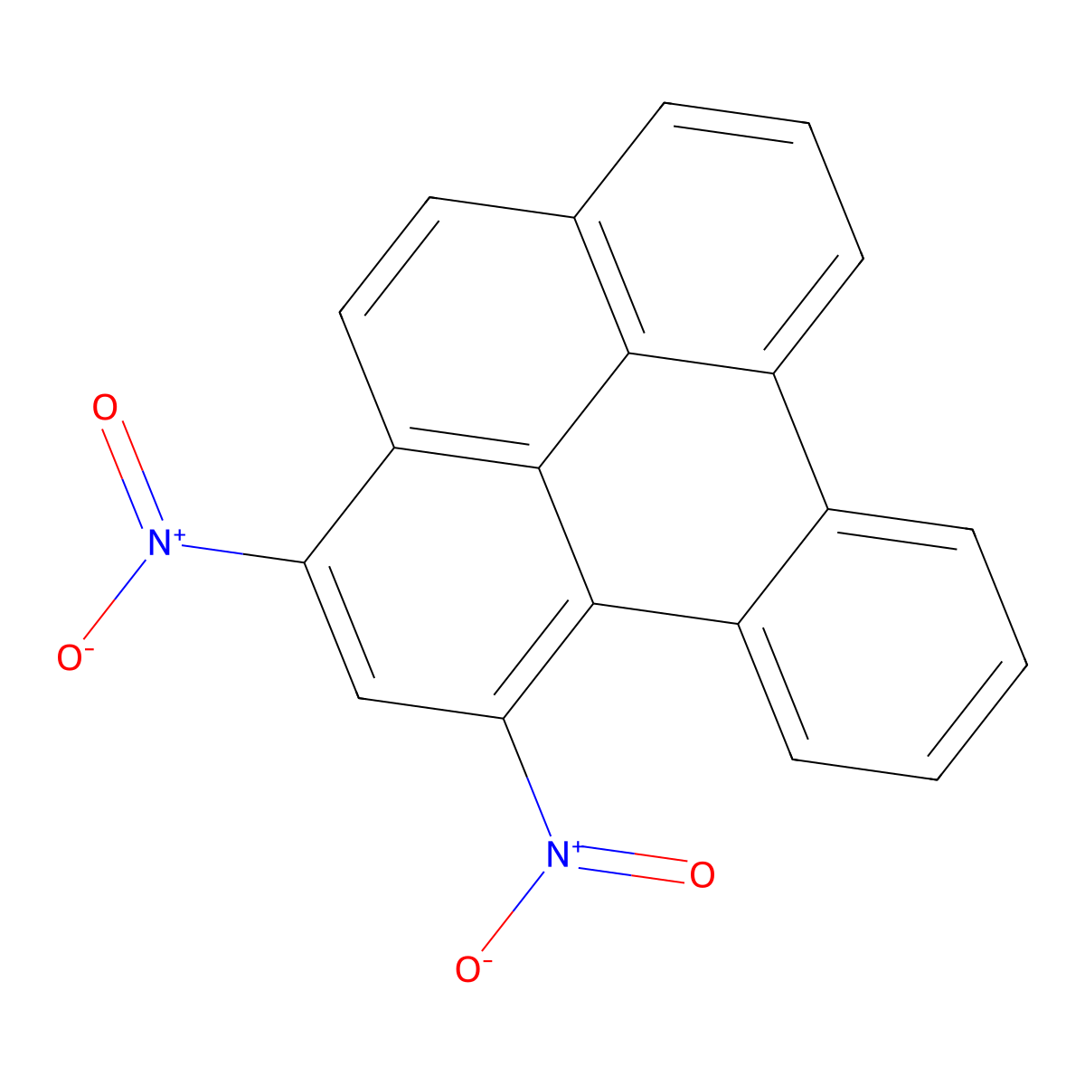 1,3-Dinitrobenzo(e)pyrene molecular structure, CAS 134874-62-7