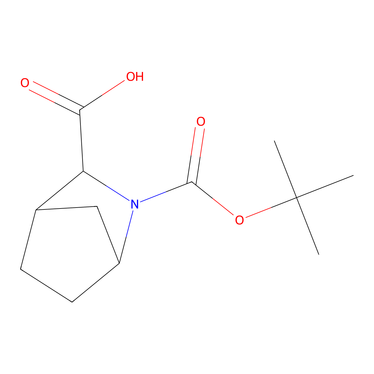 (1R,3R,4S)-2-[(tert-butoxy)carbonyl]-2-azabicyclo[2.2.1]heptane-3-carboxylic acid molecular structure, CAS 134877-63-7