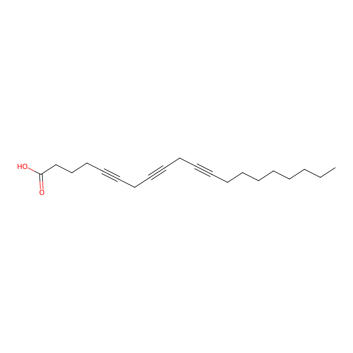 5,8,11-Eicosatriynoic acid molecular structure, CAS 13488-22-7