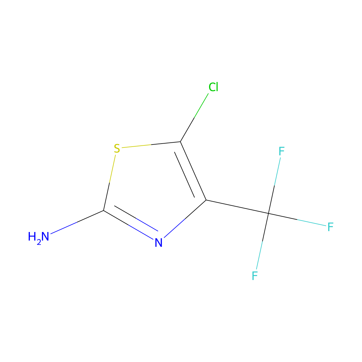 5-Chloro-4-(trifluoromethyl)-1,3-thiazol-2-amine molecular structure, CAS 134880-91-4