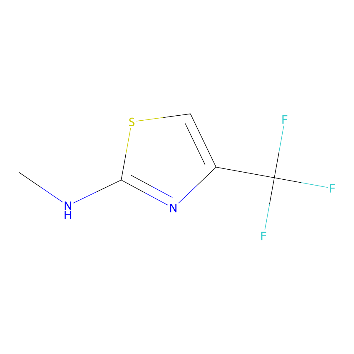 N-methyl-4-(trifluoromethyl)-1,3-thiazol-2-amine molecular structure, CAS 134881-00-8