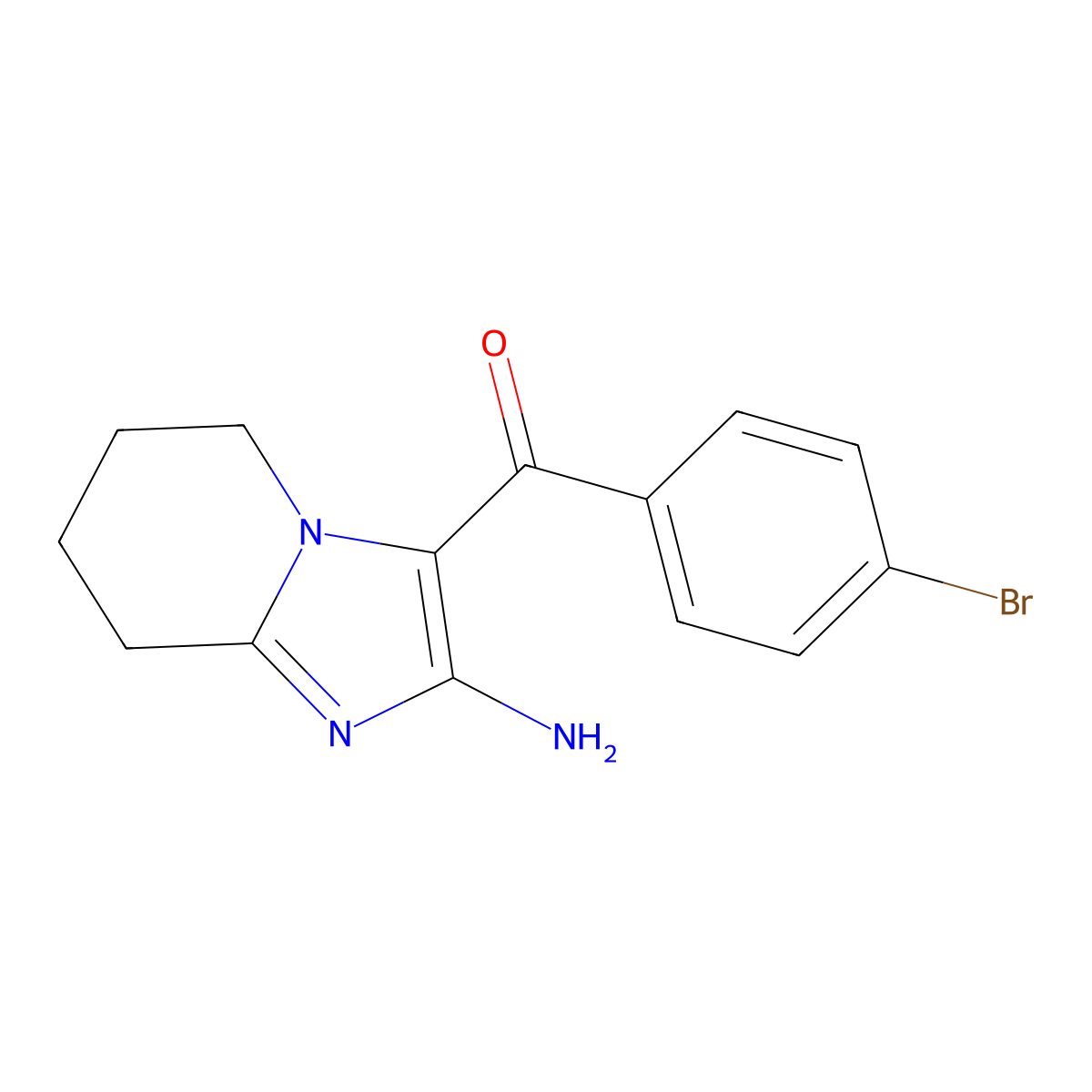 2-Amino-3(4-bromobenzoyl)-5,6,7,8-tetrahydroimidazo[1,2-a]pyridine molecular structure, CAS 134881-53-1