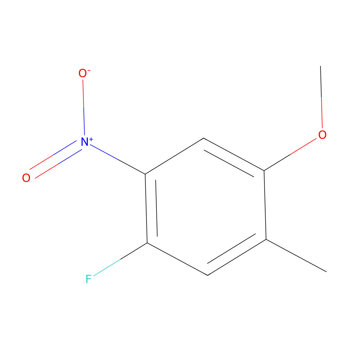 1-Fluoro-4-methoxy-5-methyl-2-nitrobenzene molecular structure, CAS 134882-63-6
