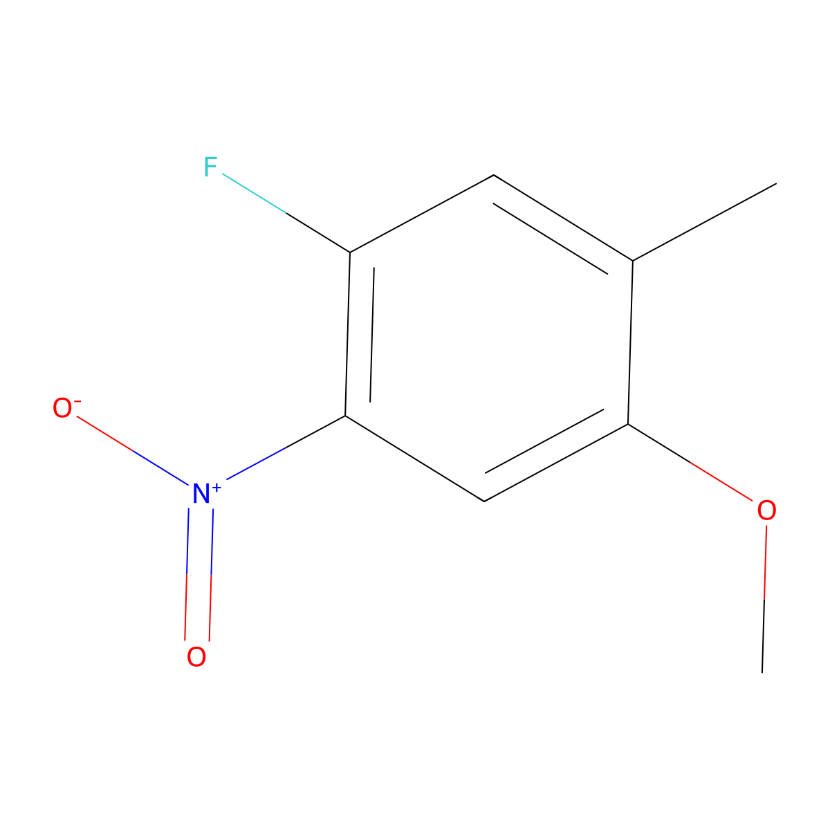 1-Fluoro-4-methoxy-5-methyl-2-nitrobenzene molecular structure, CAS 134882-63-6