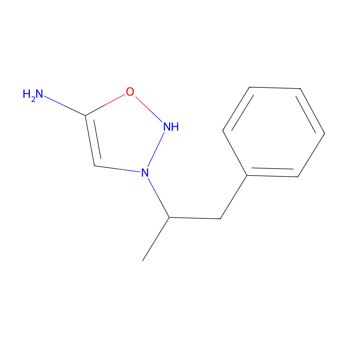 2,3-Dihydro-3-(1-methyl-2-phenylethyl)-1,2,3-oxadiazol-5-amine molecular structure, CAS 1348873-02-8