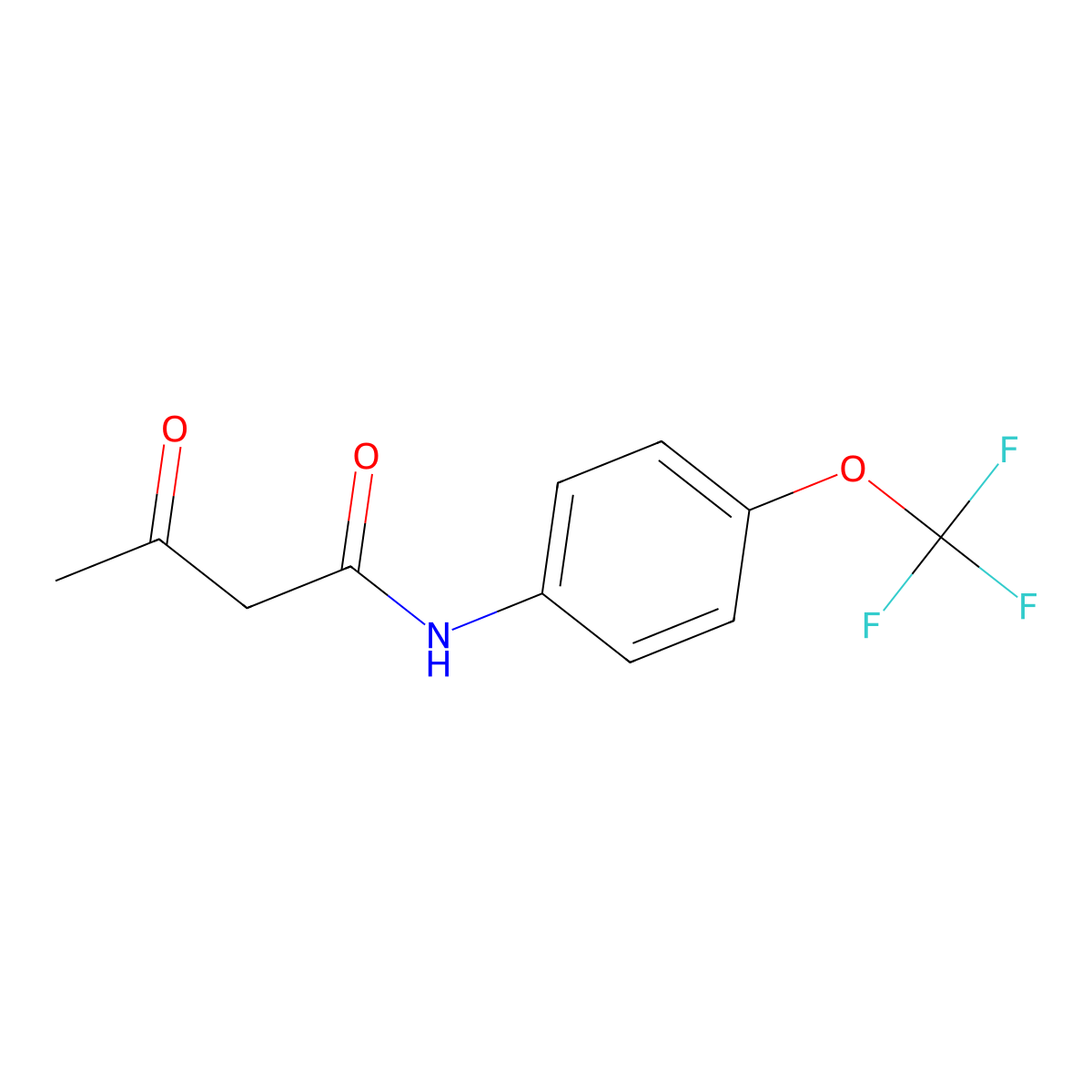 3-oxo-N-[4-(trifluoromethoxy)phenyl]butanamide molecular structure, CAS 134888-96-3
