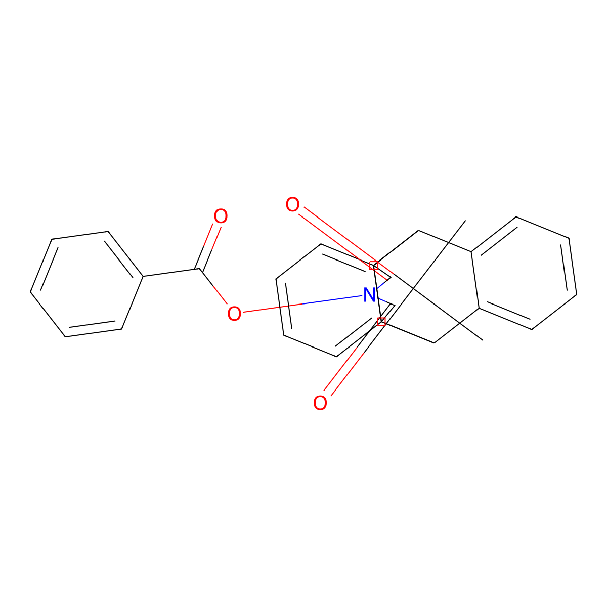 16,18-Dioxo-17-azapentacyclo[6.6.5.0^{2,7}.0^{9,14}.0^{15,19}]nonadeca-2,4,6,9(14),10,12-hexaen-17-yl benzoate molecular structure, CAS 134891-57-9