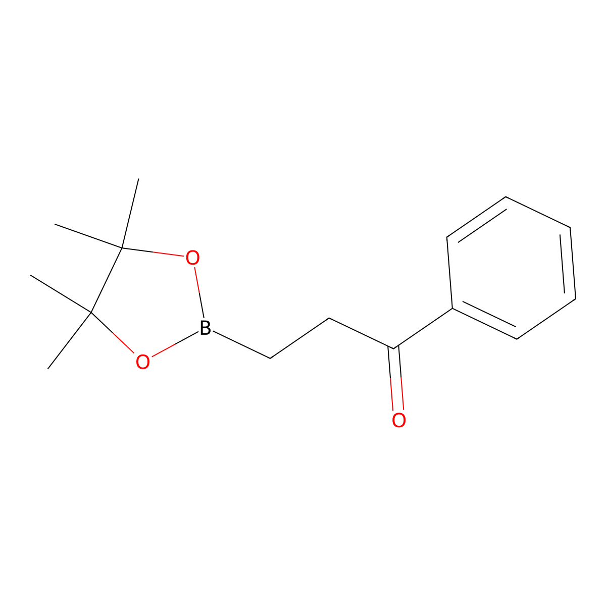 1-Phenyl-3-(4,4,5,5-tetramethyl-1,3,2-dioxaborolan-2-yl)propan-1-one molecular structure, CAS 134892-17-4