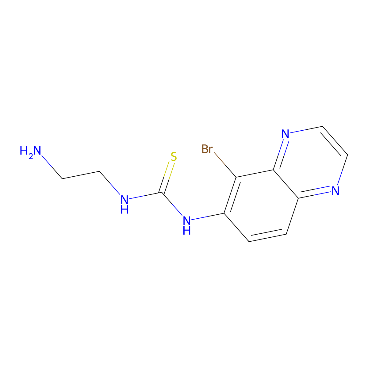 N-(2-Aminoethyl)-N'-(5-bromoquinoxalin-6-yl)thiourea molecular structure, CAS 134892-47-0